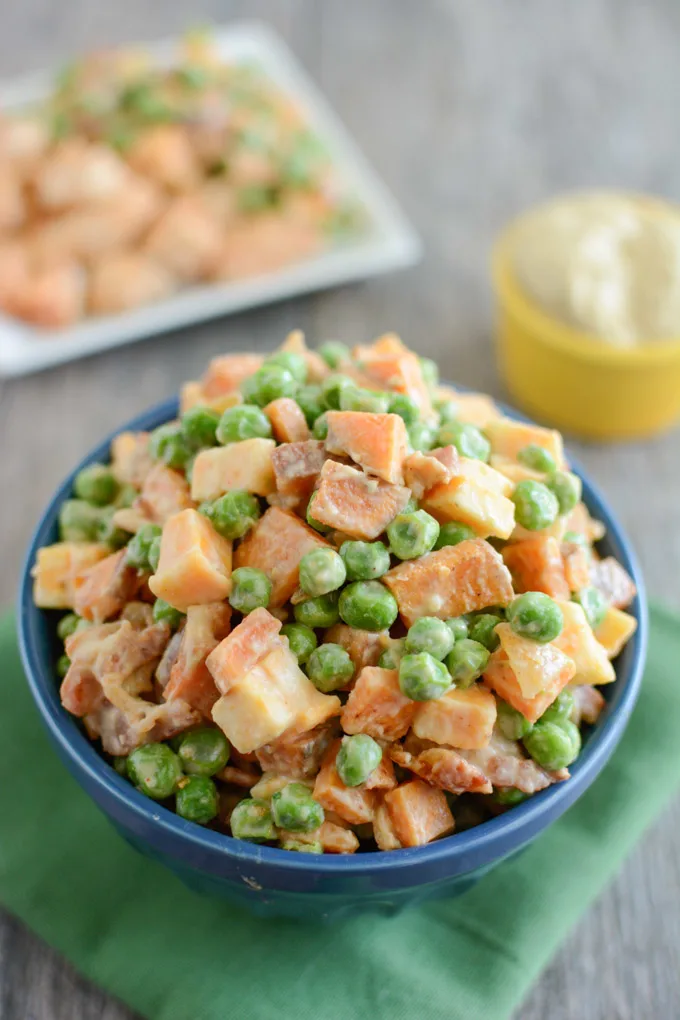 Pea Salad with Sweet Potatoes + 6 Pea Recipes