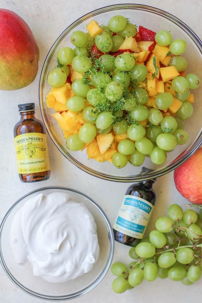 Fruit Salad with Coconut Whipped Cream | TheRoastedRoot.net #healthy #recipe #summer #dairyfree