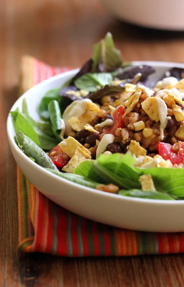 Vegetarian Taco Salad with Farro + 26 Recipes for a Vegetarian Cinco de Mayo