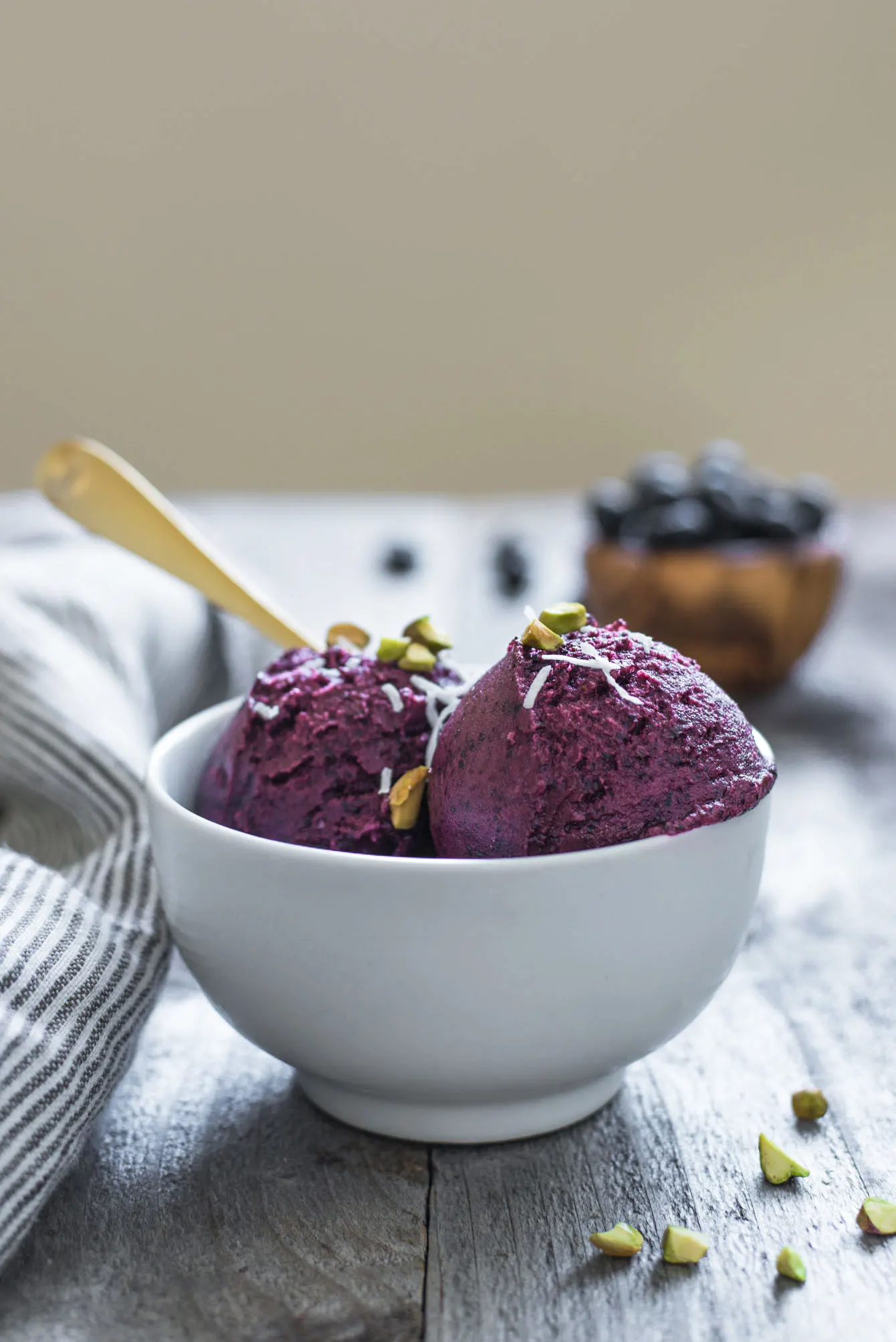 Blueberry Frozen Yogurt #healthy #dessert #recipe