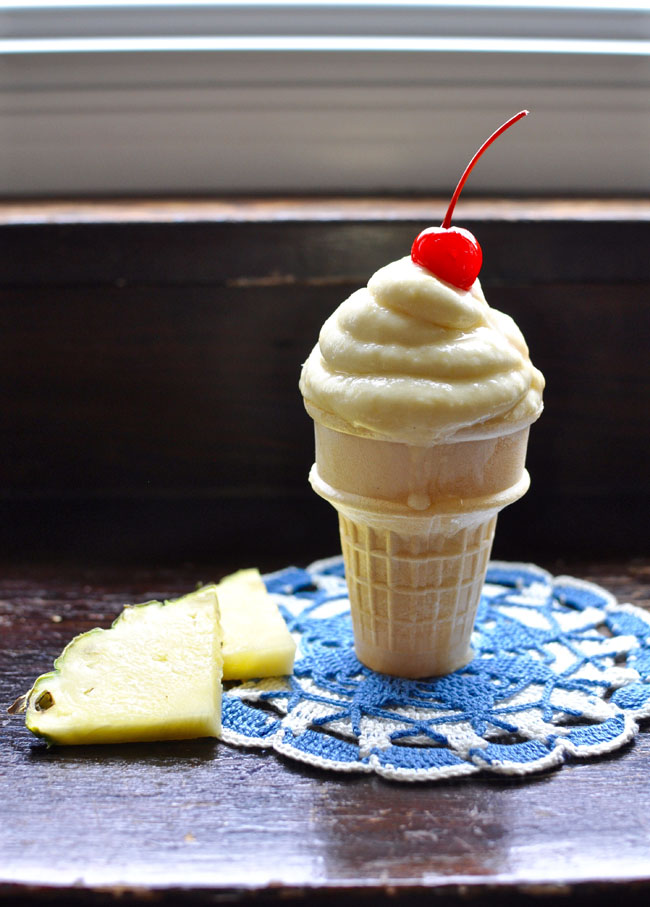 Pineapple Soft Serve - a healthy, vegan, paleo dessert