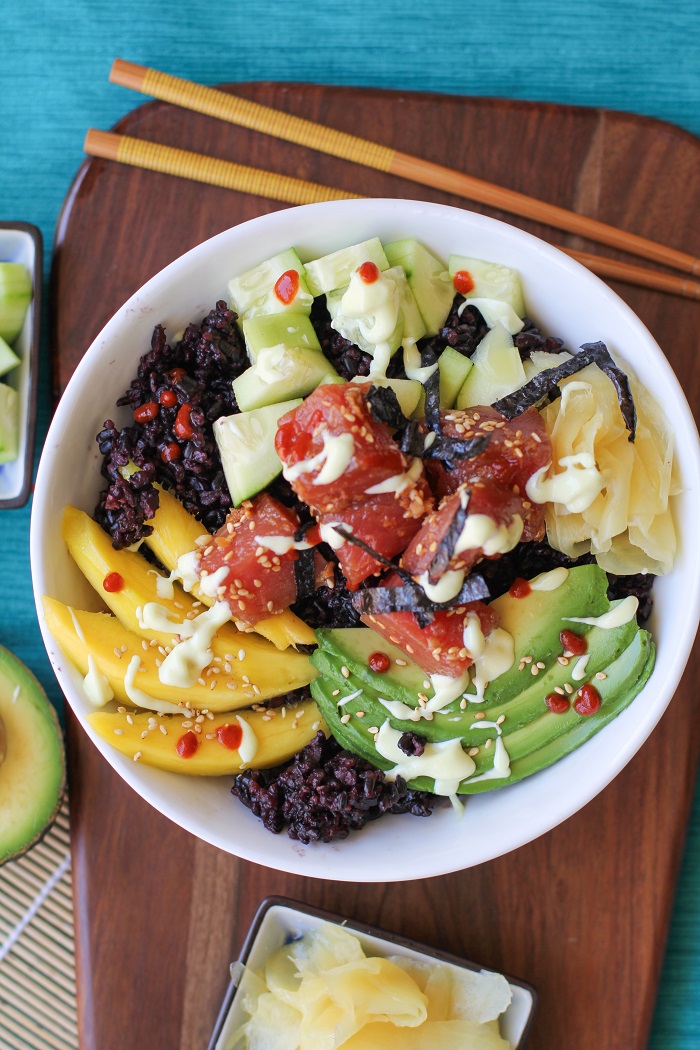 Ahi Poke Sushi Bowls with Wasabi Sauce The Roasted Root