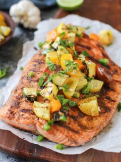 How to Perfectly Grill Salmon | TheRoastedRoot.net #copperriversalmon #sustainablesalmon #wildalaskansalmon #paleo #healthy