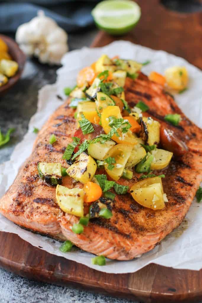 How to Perfectly Grill Salmon | TheRoastedRoot.net #copperriversalmon #sustainablesalmon #wildalaskansalmon #paleo #healthy