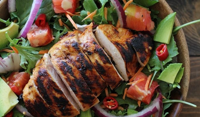 Grilled Tequila-Lime Chicken Salad with Tequila-Lime Vinaigrette