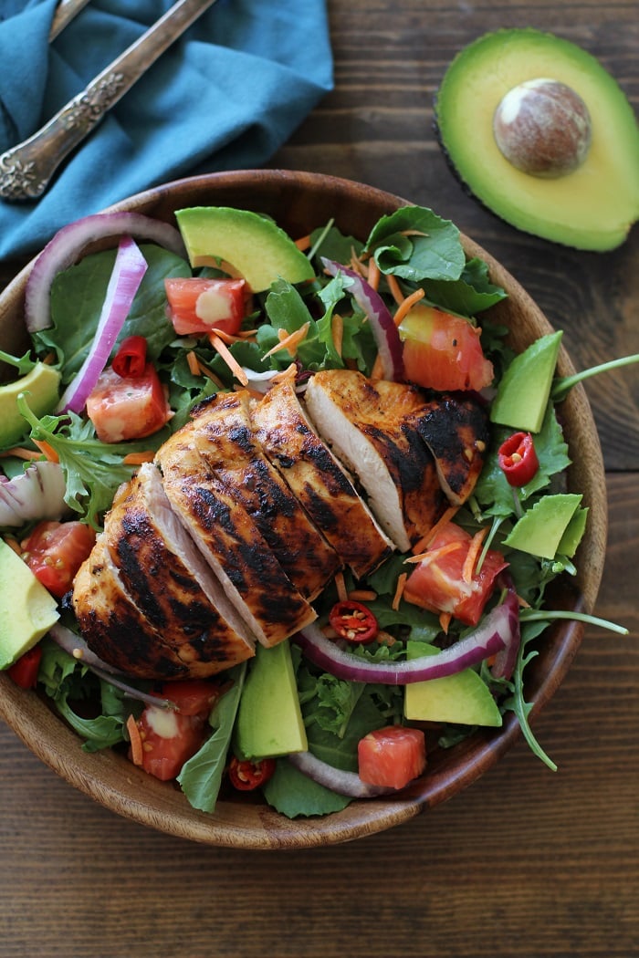 Grilled Tequila-Lime Chicken Salad with Tequila-Lime Vinaigrette