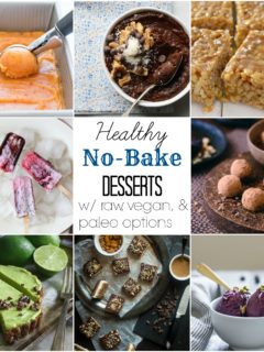 Healthy No-Bake Dessert Recipes with paleo, raw, and vegan options #glutenfree