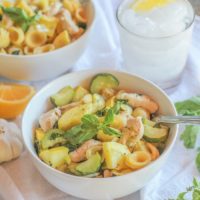 Chicken and Zucchini Orecchiette Pasta with Lemon-Butter Sauce