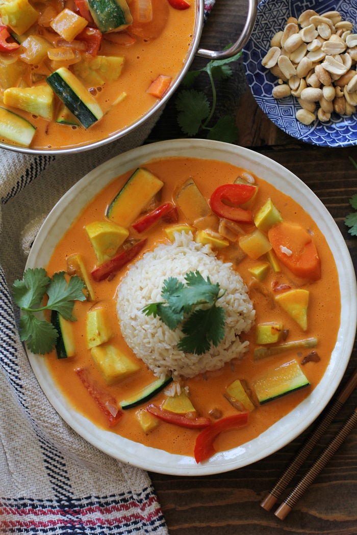 30-Minute Summer Vegetable Red Curry | TheRoastedRoot.net #vegan #vegetarian #healthy #glutenfree