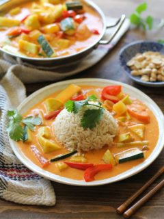 30-Minute Summer Vegetable Red Curry | TheRoastedRoot.net #vegan #vegetarian #healthy #glutenfree