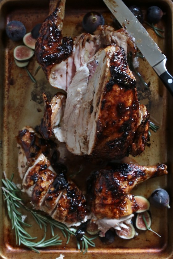 Rosemary Fig Sticky Glazed Roasted Chicken