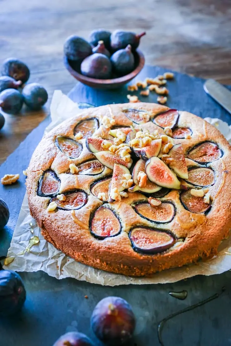 Almond Flour Fig Cake - grain-free, refined sugar-free, dairy-free, paleo, and healthy