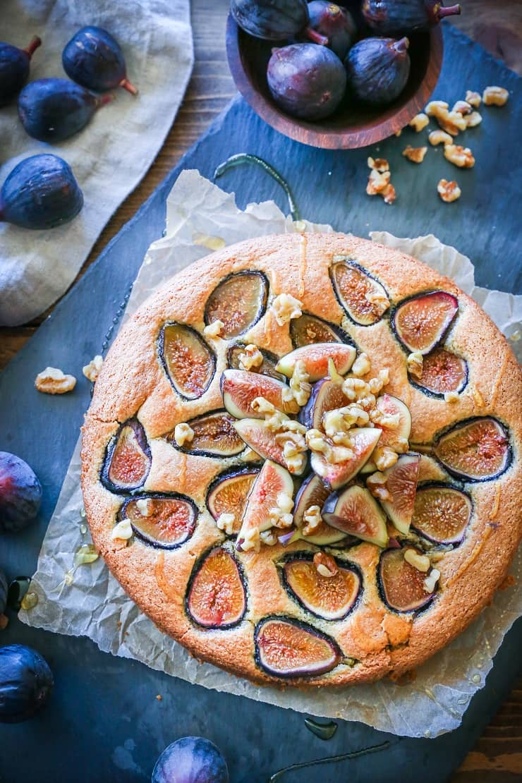 Almond Flour Fig Cake - grain-free, refined sugar-free, dairy-free, paleo, and healthy