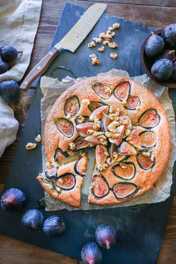 Almond Flour Fig Cake - grain-free, refined sugar-free, dairy-free, paleo, and healthy