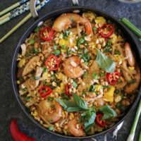 Easy 30-Minute Chicken Pad Thai |TheRoastedRoot.net #glutenfree #thai #dinner #healthy #30minutemeals