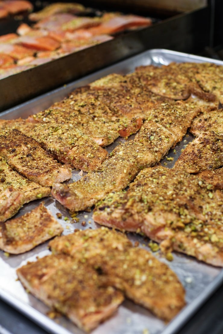 Pistachio-crusted salmon