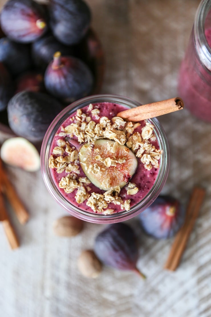 Fig and Beet Fall Protein Smoothie | TheRoastedRoot.net #healthy #vegan #breakfast #smoothie