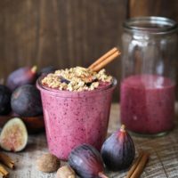 Fig and Beet Fall Protein Smoothie | TheRoastedRoot.net #healthy #vegan #breakfast #smoothie