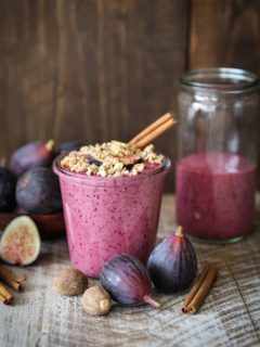 Fig and Beet Fall Protein Smoothie | TheRoastedRoot.net #healthy #vegan #breakfast #smoothie