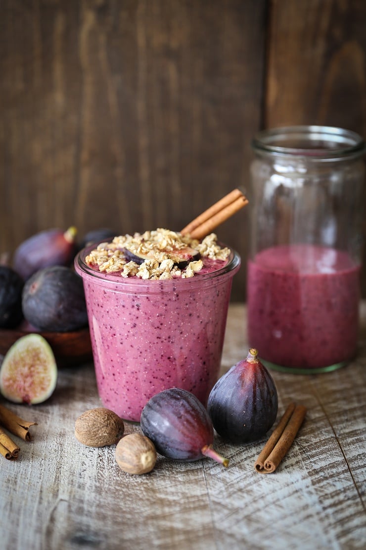 Fig and Beet Fall Protein Smoothie | TheRoastedRoot.net #healthy #vegan #breakfast #smoothie