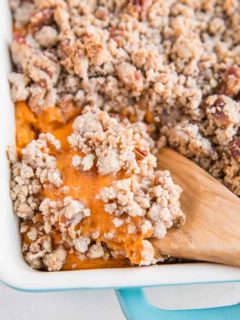 Healthy Paleo Sweet Potato Casserole - dairy-free, gluten-free, grain-free, refined sugar-free, healthier take on classic sweet potato casserole