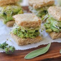 Mashed Avocado Finger Sandwiches | TheRoastedRoot.net #glutenfree #appetizer #healthy #vegetarian #vegan