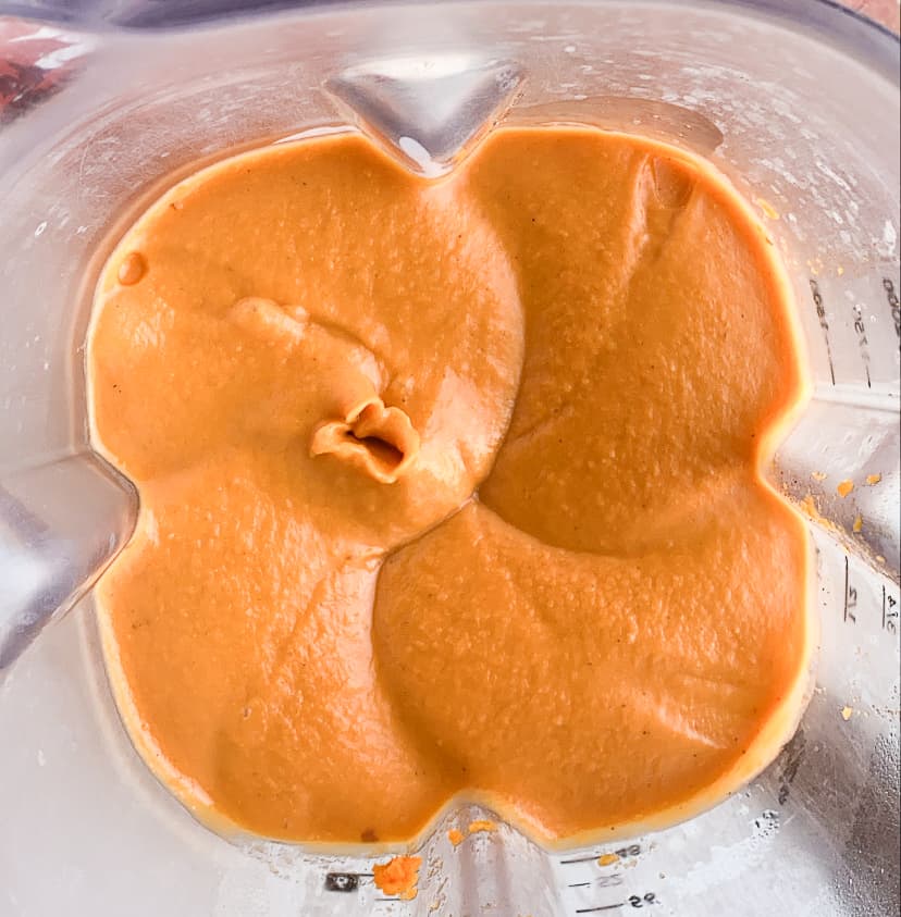 blend sweet potato mixture in a blender for casserole