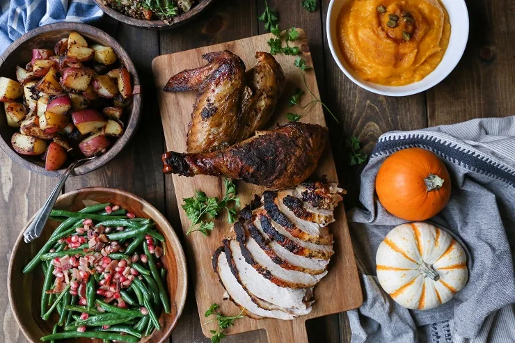 How to Roast the Perfect Thanksgiving Turkey + Tips on throwing an amazing feast @diestelturkey | TheRoastedRoot.net #diestelturkey #thanksgiving #gobblegobble #healthy