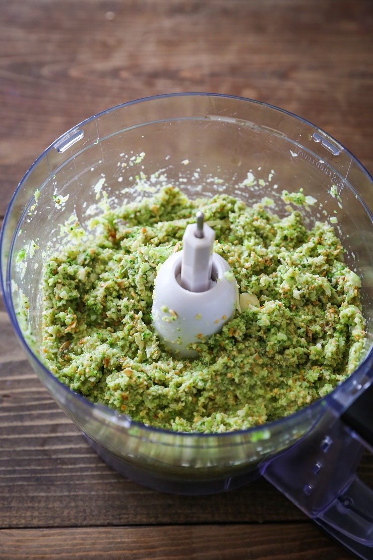 Spaghetti Squash with Broccoli Pumpkin Seed Pesto | TheRoastedRoot.net #healthy #dinner #recipe #glutenfree #almostpaleo #vegetarian