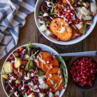 Roasted Winter Vegetable Rice Bowls with Nutmeg Tahini Dressing - a nutritious vegan meal | TheRoastedRoot.net #vegetarian #glutenfree #vegan #almostpaleo #lovebeets