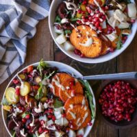 Roasted Winter Vegetable Rice Bowls with Nutmeg Tahini Dressing - a nutritious vegan meal | TheRoastedRoot.net #vegetarian #glutenfree #vegan #almostpaleo #lovebeets