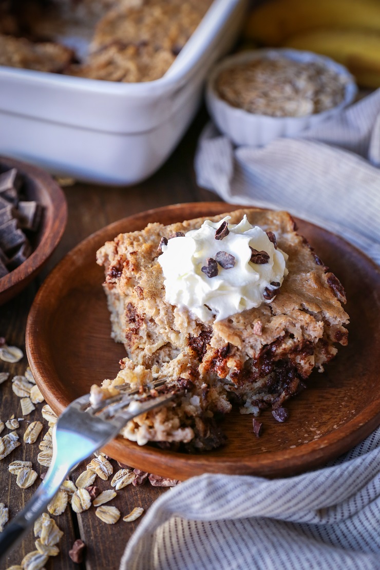 CHOCOLATE CHIP BANANA BREAD BAKED OATMEAL