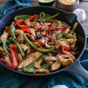 30-Minute Chicken Fajitas - a low-fuss healthful meal | TheRoastedRoot.net #dinner #recipe #paleo