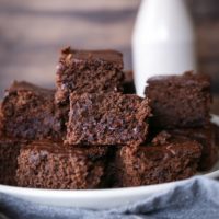 Double Chocolate Chickpea (Or Black Bean) Brownies! - a healthy flourless gluten free dessert | TheRoastedRoot.net#chocolate #recipe