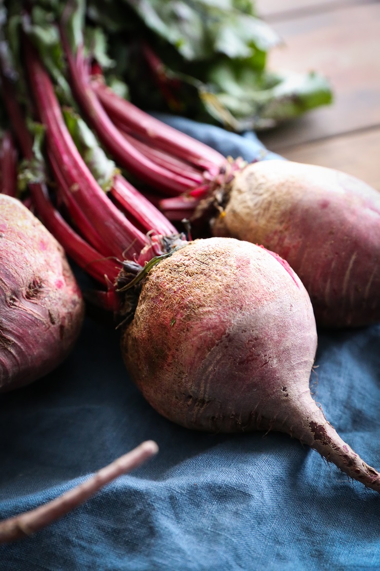 Beet Green Pesto - a superfood vegan sauce | TheRoastedRoot.net #healthy #recipe #vegan 