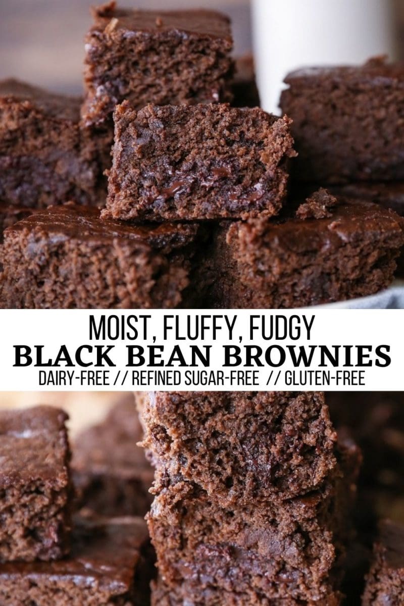 Flourless Black Bean Brownies - gluten-free, dairy-free, refined sugar-free healthy brownie recipe made with black beans!