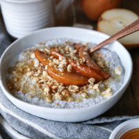 Caramelized Pear Chia Seed Pudding - gluten-free, refined sugar-free, and healthy | TheRoastedRoot.net #dessert #breakfast
