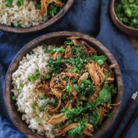 Crock Pot Teriyaki Chicken with Broccoli Rabe | TheRoastedRoot.net #healthy #dinner #recipe #glutenfree #paleo #ad