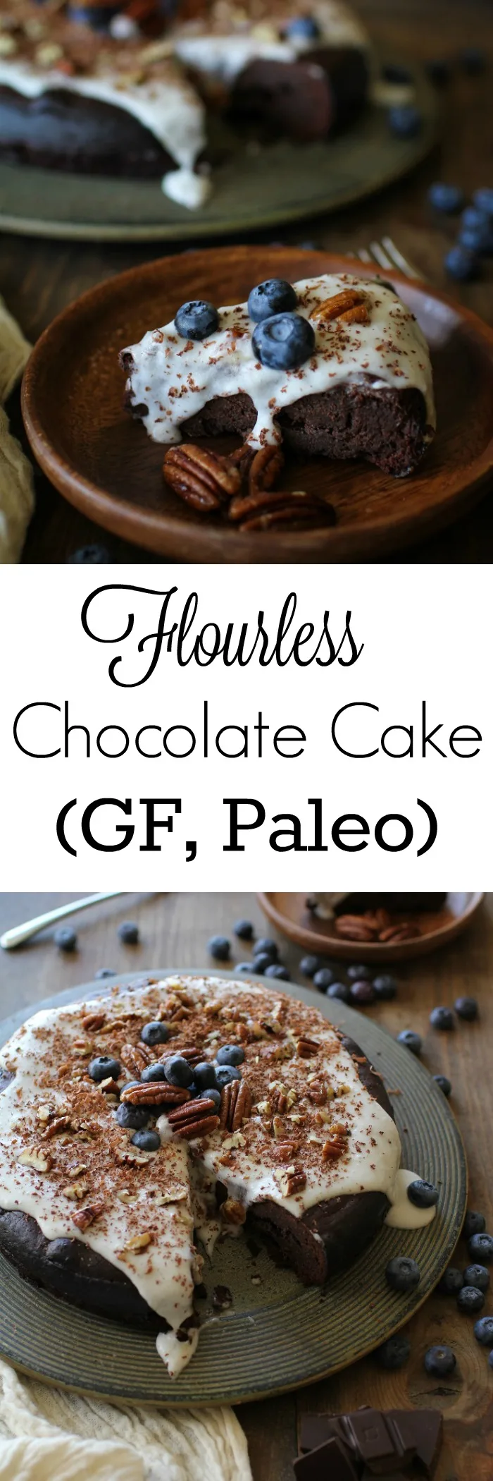 Flourless Chocolate Cake - dairy-free, refuned sugar-free and paleo | TheRoastedRoot.net #valentinesday #dessert #healthy