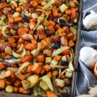 Orange Ginger Turmeric Roasted Root Vegetables | TheRoastedRoot.net #healthy #glutenfree #vegetarian #paleo