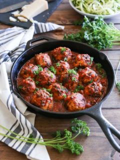 Quick and Easy Gluten-Free Turkey Meatballs | TheRoastedRoot.net #healthy #dinner #recipe
