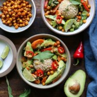 30-Minute Thai Green Curry with Avocado - a healthy vegetarian dinner recipe | TheRoastedRoot.net #glutenfree #vegan