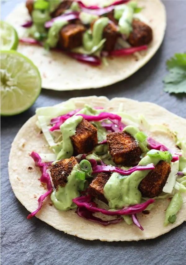 Crispy Blackened Tofu Tacos from Making Thyme For Health