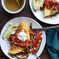 Fajita Omelettes - a quick, easy, and nutritious breakfast recipe.