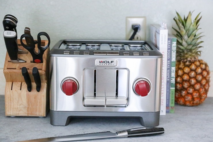 Wolf Gourmet Four Slice Toaster for toasting homemade gluten free sandwich bread