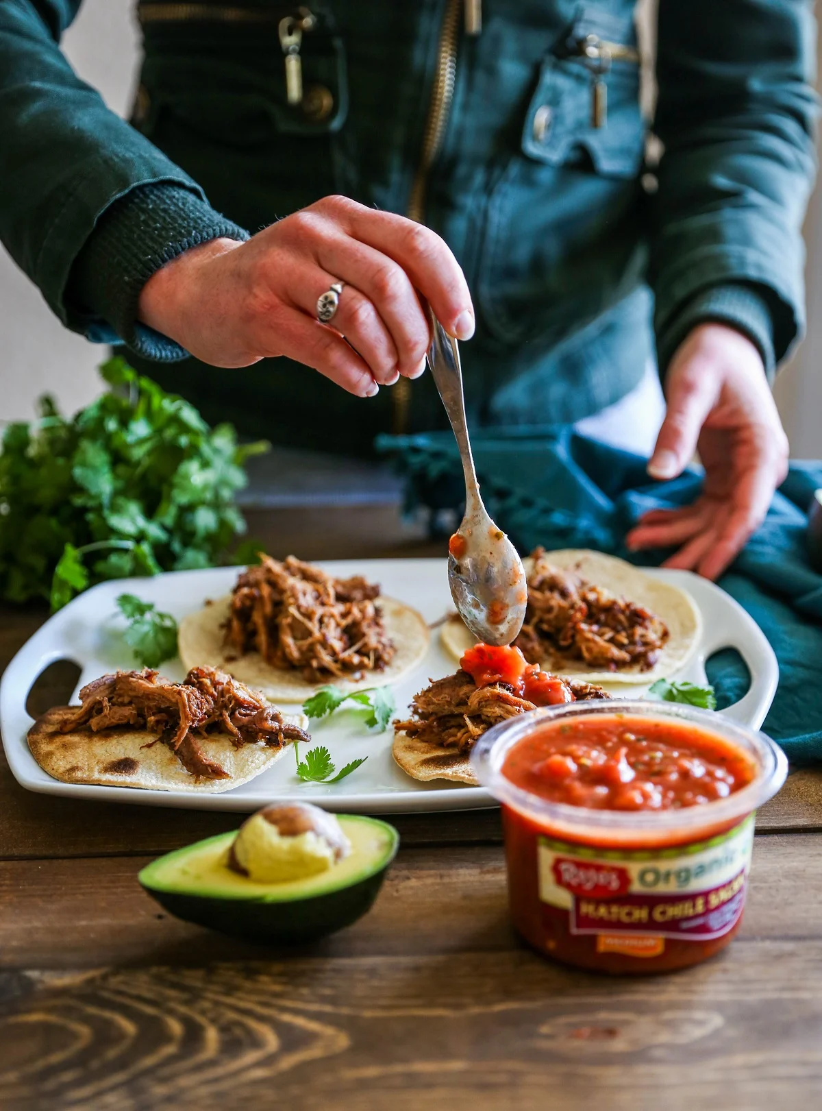 Crock Pot Barbacoa Beef Tacos - an easy 4 ingredient recipe perfect for Cinco de Mayo