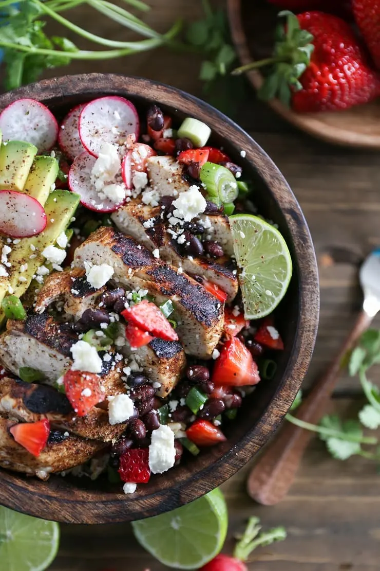 Balsamic Grilled Chicken with Strawberry Black Bean Salsa - a fresh and vibrant meal perfect for weeknight dinners