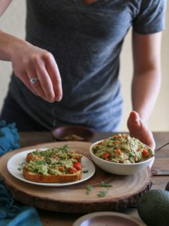 Cucumber Dill Avocado Tuna Salad - a light, flavorful no mayo tuna salad recipe perfect for lunch or snack