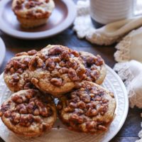 Grain-Free Banana Walnut Muffins made with almond flour and pure maple syrup. These paleo muffins are healthy, easy to prepare in your blender, and are perfectly healthy!