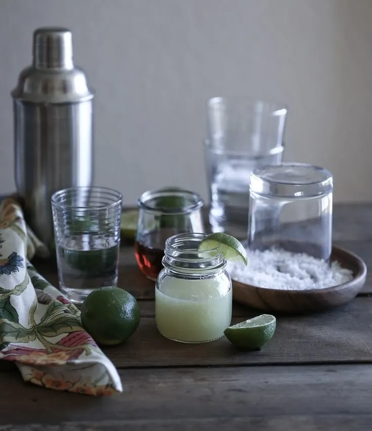 Ingredients for Naturally Sweetened Margaritas